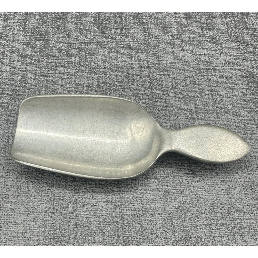 Vintage Pewter Scoop Stieff Williamsburg 4 ¾” Apothecary Ice Tea Sugar Caddy